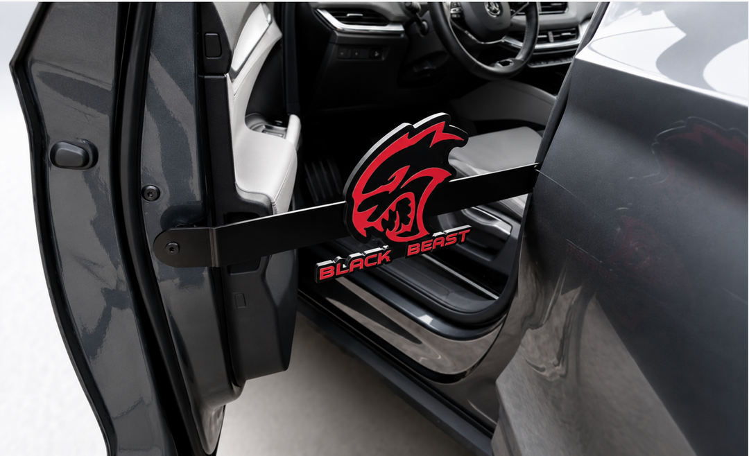 Custom Car Show Door Props TRX Logo Stainless Steel