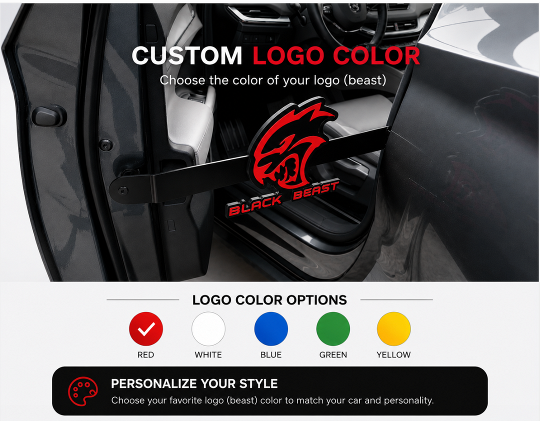 Custom Car Show Door Props TRX Logo Stainless Steel