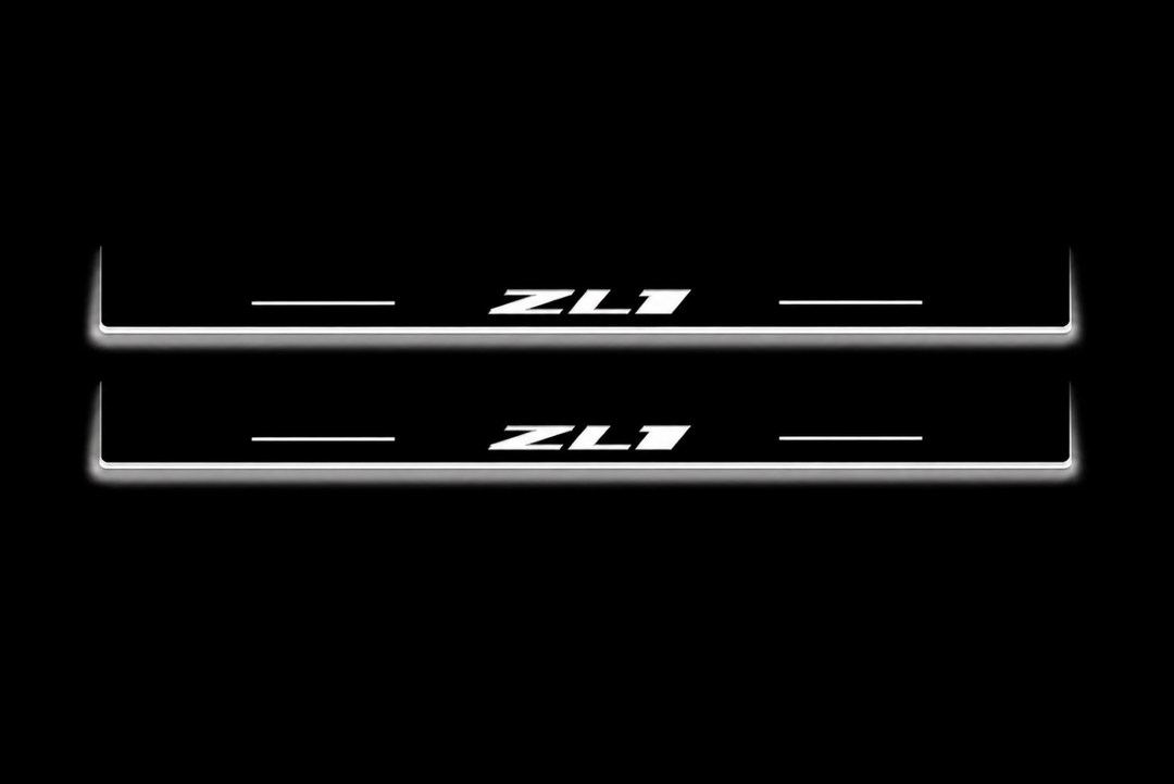 Chevrolet Camaro VI Ledowe listwy progowe z logo Camaro