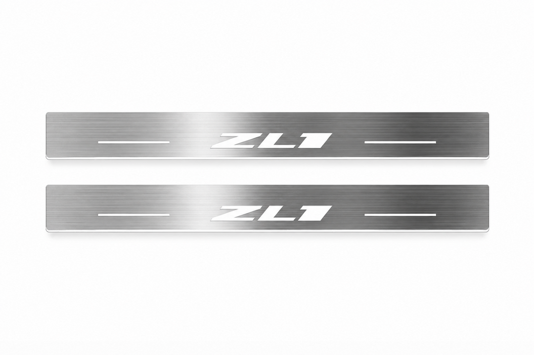 Chevrolet Camaro VI 2016+ Auto Door Sills With Logo Camaro ZL1