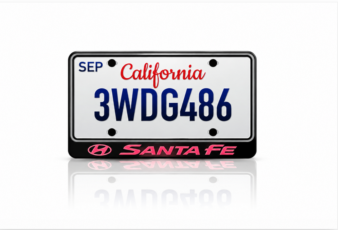 LED License Plate Badge Custom Illuminated Design LED License Plate Decoin
