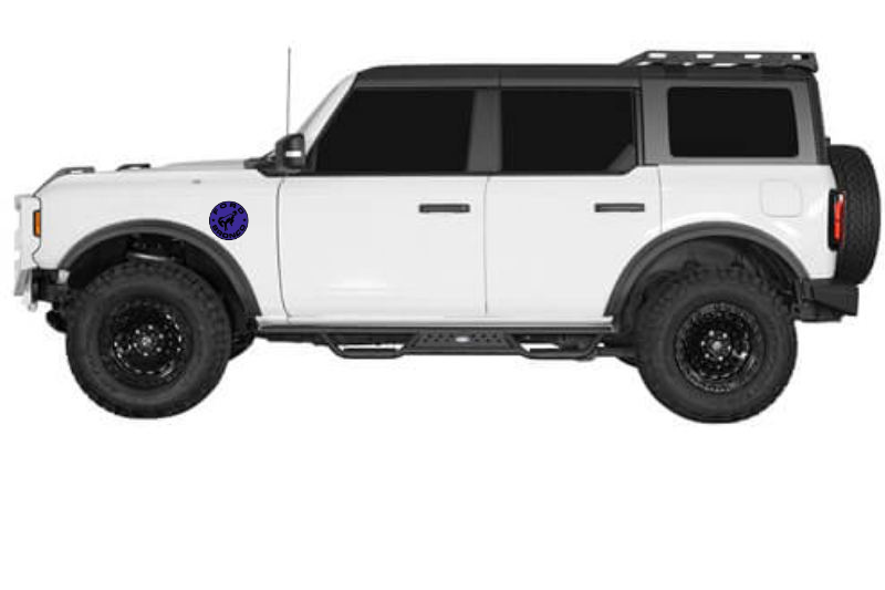 Ford Bronco emblem for fenders with Bronco logo (Type 2) Ford emblems decoinfabric