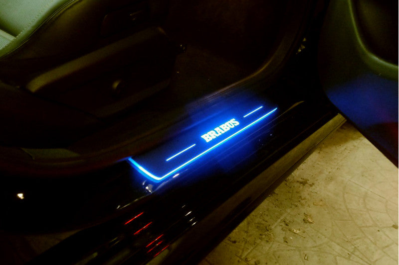 Mercedes E W213 2016-2023 LED Door Sills PRO With Brabus Logo