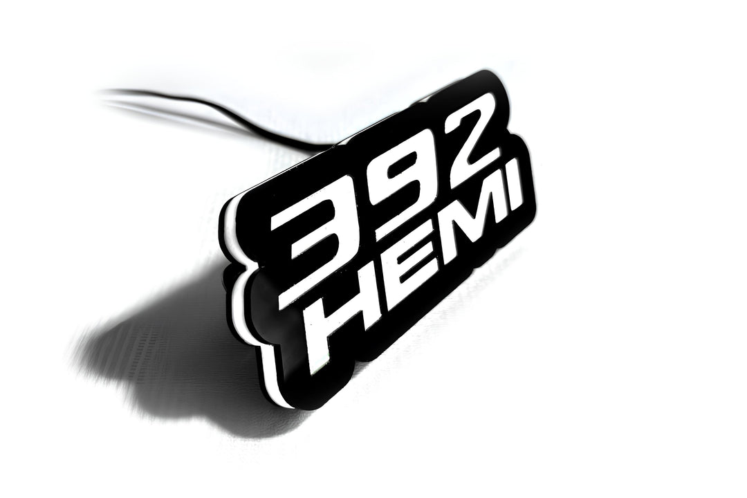 Chrysler Illuminated LED Radiator Grille Emblems and Badges with 392 Hemi logo (type 1) Chrysler Led Emblems decoinfabric