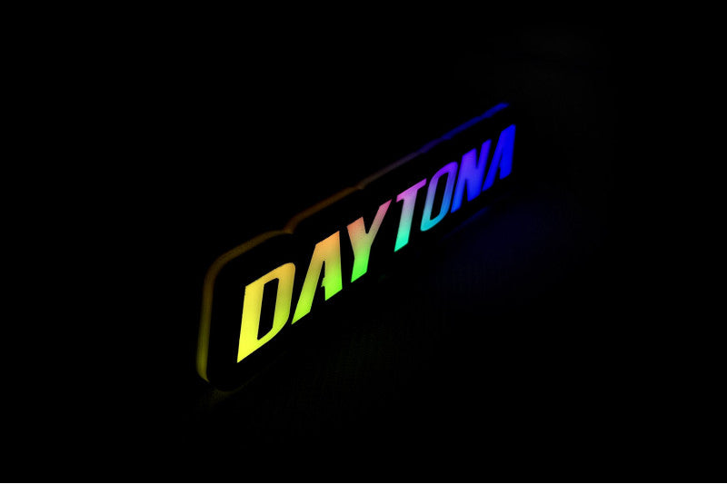 Dodge Illuminated LED Radiator Grille Emblems and Badges with Daytona logo Dodge Led emblems decoinfabric