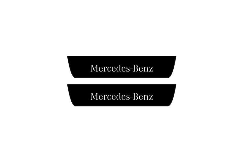 Mercedes E W211 2002-2009 Led Door Sill Pro With Logo Mercedes-Benz (Premium Painting)