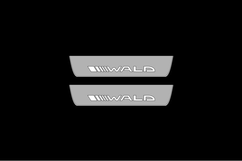 Mercedes E W211 2002-2009 LED Door Sills With Wald Logo Mercedes Led Door Sills opdesign