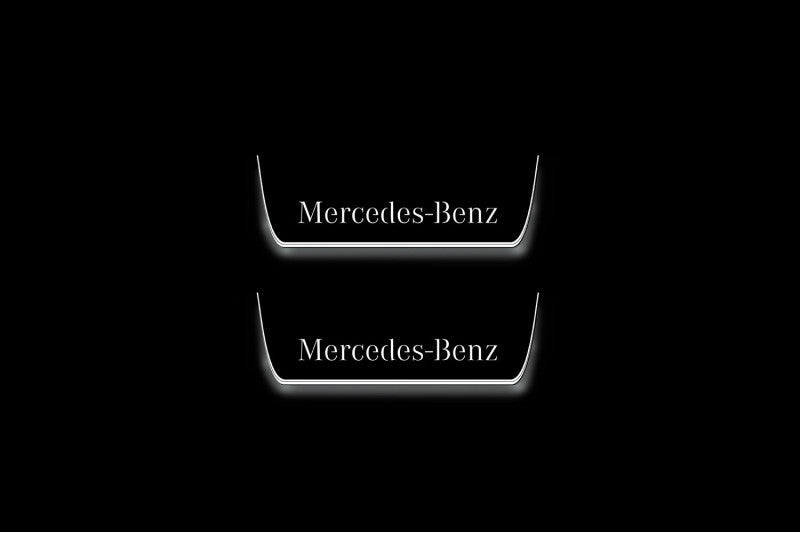 Mercedes E W213 2016-2023 Door Sill Protectors With Logo Mercedes-Benz