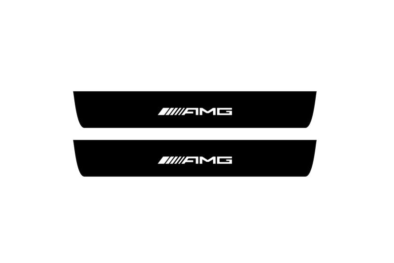 Mercedes E W213 2016-2023 Led Door Sill Pro With Logo AMG (Premium Painting) Mercedes Led Door Sills PRO opdesign