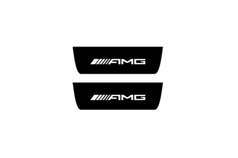 Mercedes E W213 2016-2023 Led Door Sill Pro With Logo AMG (Premium Painting) Mercedes Led Door Sills PRO opdesign