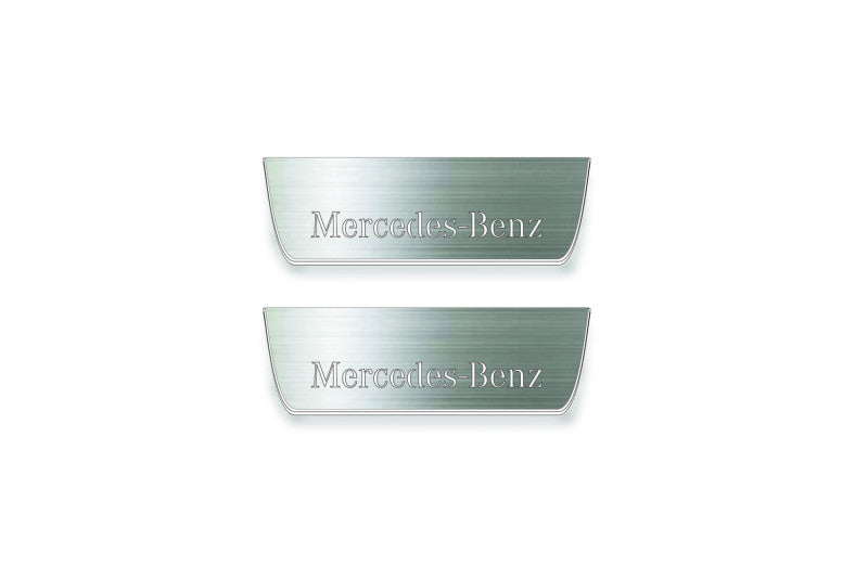 Mercedes E W213 2016-2023 Door Sill Protectors With Logo Mercedes-Benz