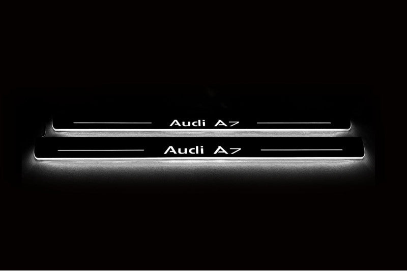 Audi A7 C7 2010-2018 Led Sill Plates With Logo Audi A7 Audi Led Door Sills opdesign