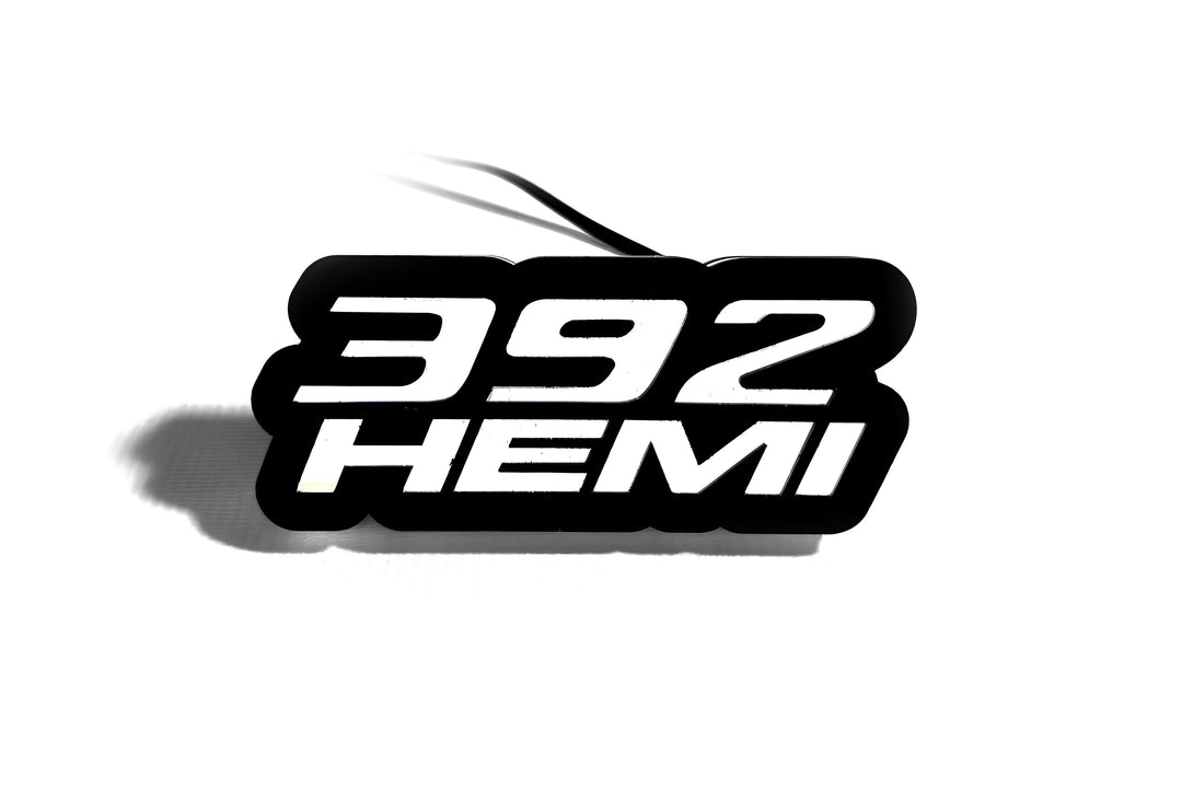 Chrysler Illuminated LED Radiator Grille Emblems and Badges with 392 Hemi logo (type 1) Chrysler Led Emblems decoinfabric