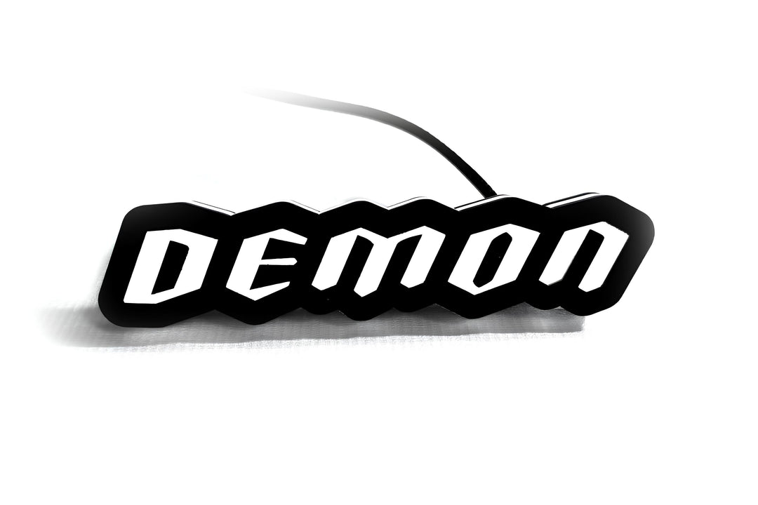 Dodge Illuminated LED Radiator Grille Emblems and Badges with Demon (type 2) logo Dodge Led emblems decoinfabric