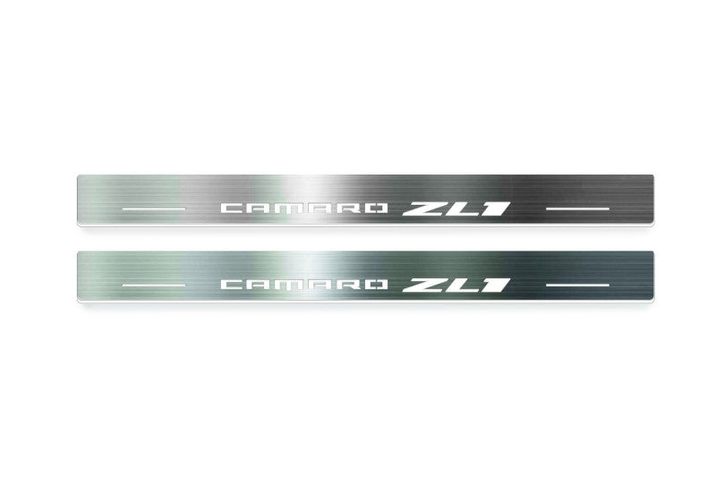 Chevrolet Camaro VI 2016+ Auto Door Sills With Logo Camaro ZL1