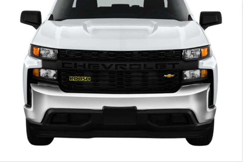 Chevrolet Radiator grille emblem with ROUSH logo (Type 4) Chevrolet emblems decoinfabric