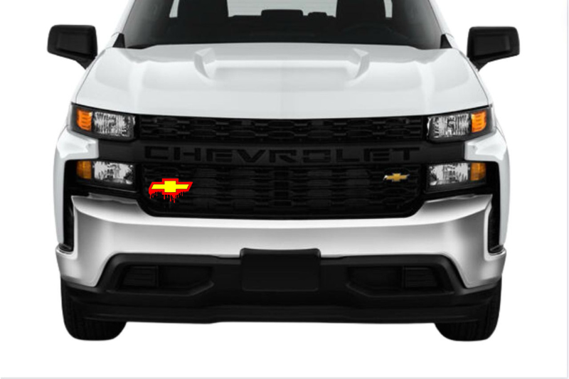 Chevrolet Radiator grille emblem with Chevrolet Blood logo Chevrolet emblems decoinfabric
