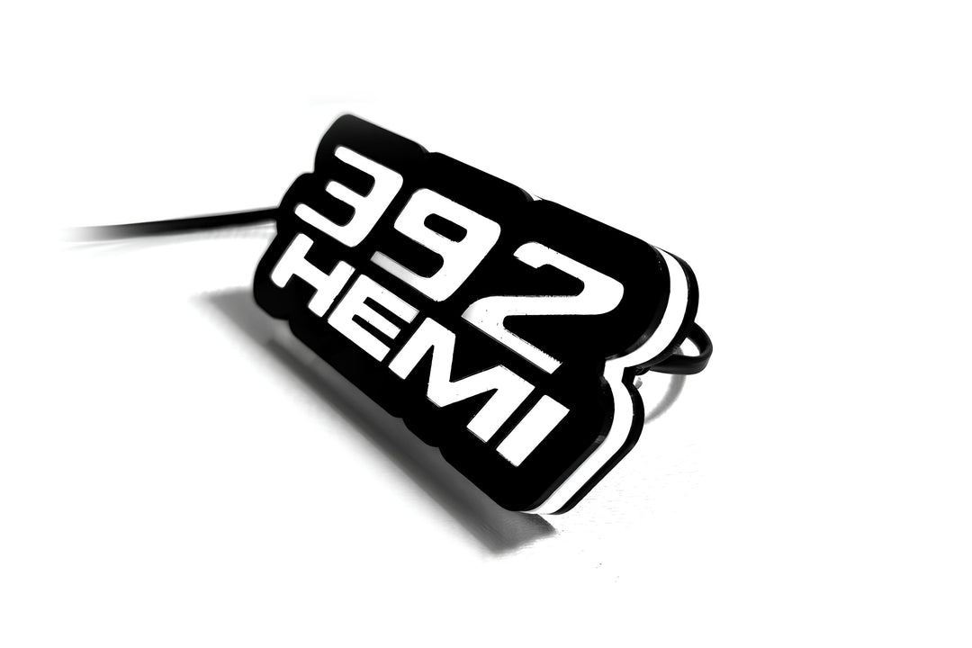 Chrysler Illuminated LED Radiator Grille Emblems and Badges with 392 Hemi logo (type 1) Chrysler Led Emblems decoinfabric