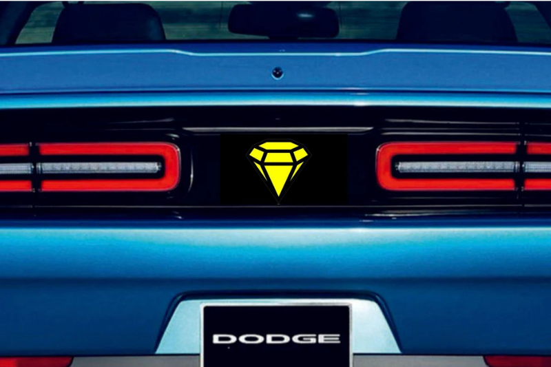 Dodge Challenger trunk rear emblem between tail lights with Diamant logo Dodge emblems decoinfabric