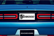 Dodge Challenger trunk rear emblem between tail lights with Demon logo (type 2) Dodge emblems decoinfabric