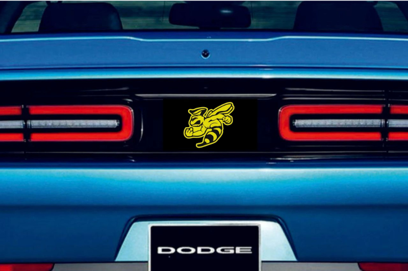 Dodge Challenger trunk rear emblem between tail lights with murdeR horneT logo (type 3)