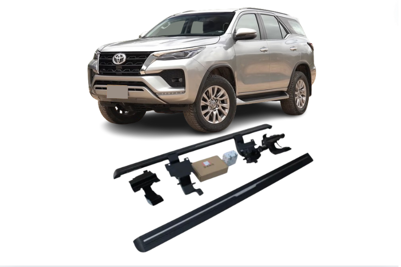 Toyota Fortuner Electric Running Boards and Power Steps 2017+ Electric Running Boards Decoin Fabric 2017