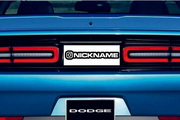 Dodge Challenger trunk rear emblem between tail lights with Instagram Nickname logo Dodge emblems decoinfabric