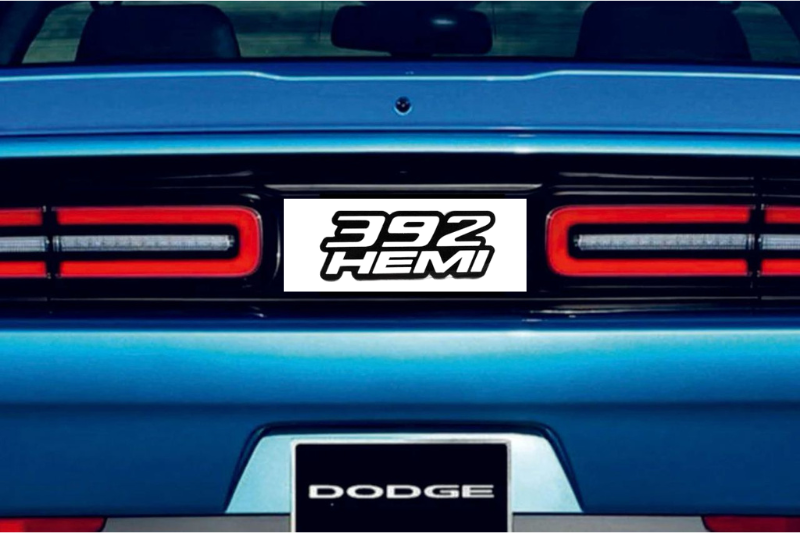 Dodge Challenger trunk rear emblem between tail lights with 392HEMI logo (type 2) Dodge emblems decoinfabric