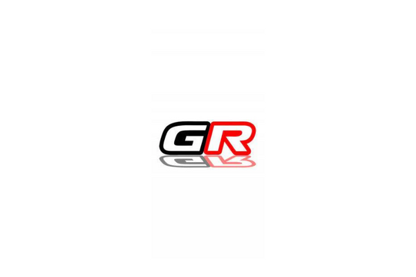 Toyota Radiator grille emblem with GR logo (Type 2)