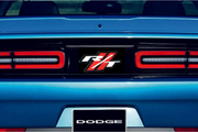 Dodge Challenger trunk rear emblem between tail lights with R/T + Dodge logo Dodge emblems decoinfabric