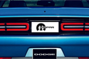 Dodge Challenger trunk rear emblem between tail lights with Mopar logo (type 9) Dodge emblems decoinfabric