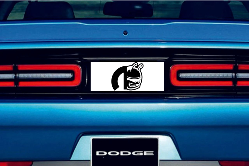 Dodge Challenger trunk rear emblem between tail lights with Mopar Scat Pack logo