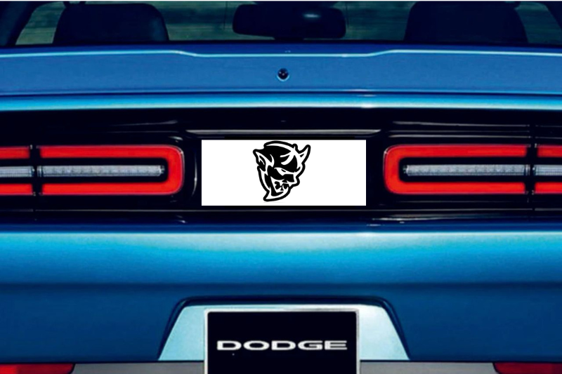 Dodge Challenger trunk rear emblem between tail lights with Demon logo Dodge emblems decoinfabric
