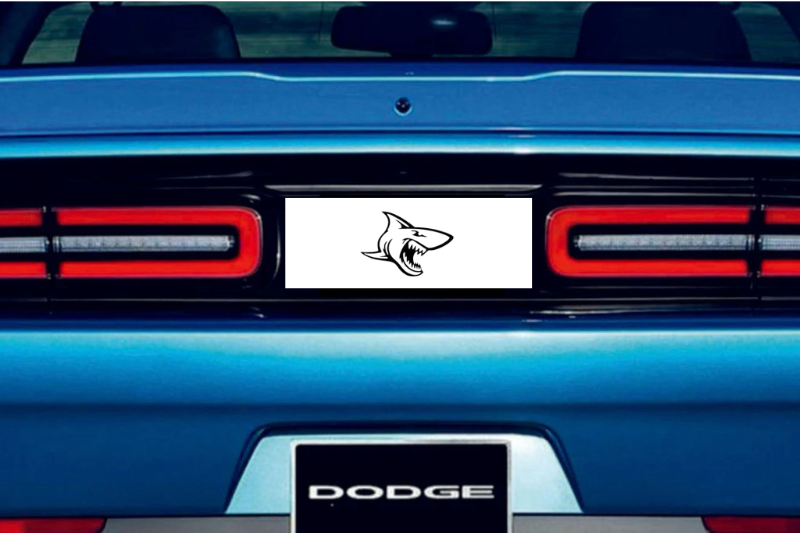 Dodge Challenger trunk rear emblem between tail lights with Shark logo