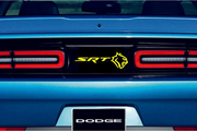 Dodge Challenger trunk rear emblem between tail lights with SRT Hellcat logo (type 2) Dodge emblems decoinfabric