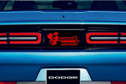Dodge Challenger trunk rear emblem between tail lights with murdeR horneT logo (type 2) Dodge emblems decoinfabric