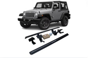 Jeep Wrangler Electric Running Boards and Power Steps 2014+ 2 doors Electric Running Boards Decoin Fabric 2014