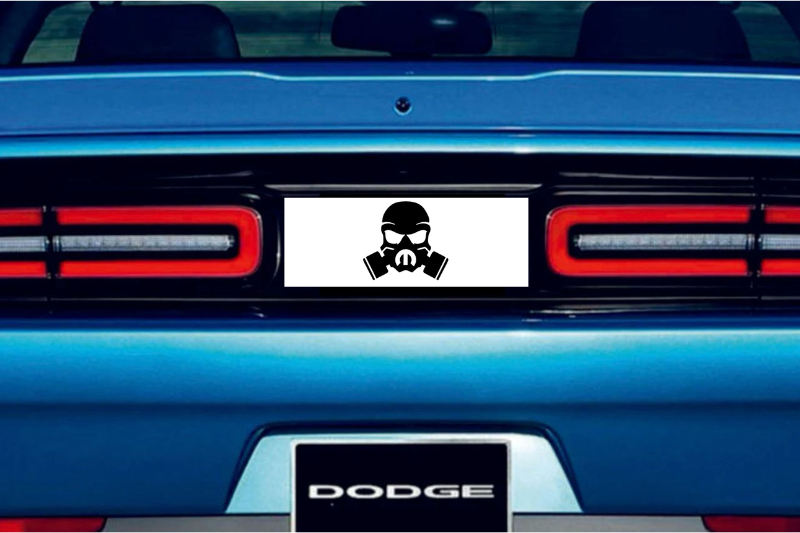 Dodge Challenger trunk rear emblem between tail lights with Lethal Mopars logo