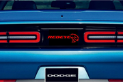 Dodge Challenger trunk rear emblem between tail lights with Redeye Hellcat logo Dodge emblems decoinfabric