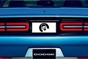 Dodge Challenger trunk rear emblem between tail lights with Mopar Skull logo (type 10) Dodge emblems decoinfabric