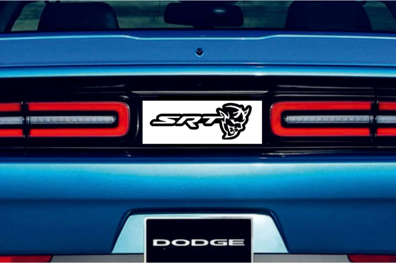 Dodge Challenger trunk rear emblem between tail lights with SRT Demon logo