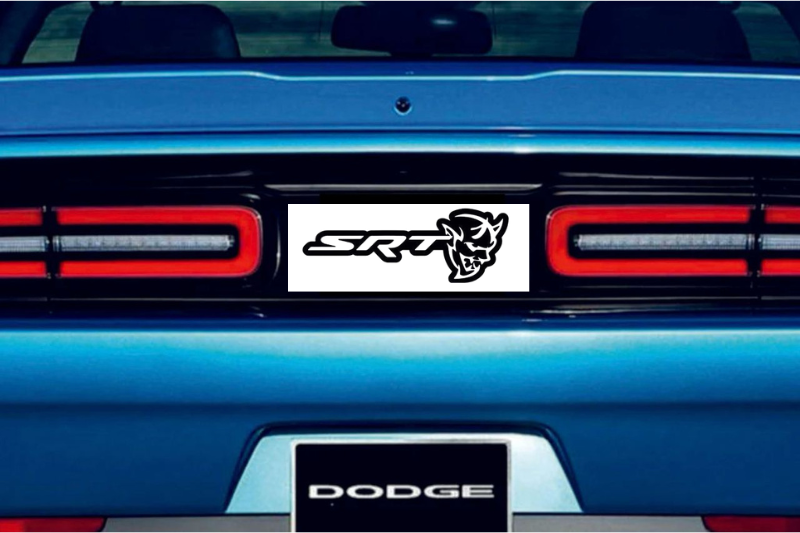 Dodge Challenger trunk rear emblem between tail lights with SRT Demon logo Dodge emblems decoinfabric