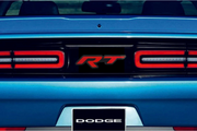 Dodge Challenger trunk rear emblem between tail lights with RT logo Dodge emblems decoinfabric