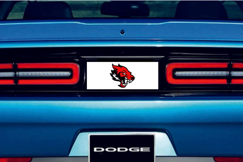 Dodge Challenger trunk rear emblem between tail lights with Hellhound logo Dodge emblems decoinfabric