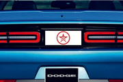Dodge Challenger trunk rear emblem between tail lights with RENEGADE logo Dodge emblems decoinfabric