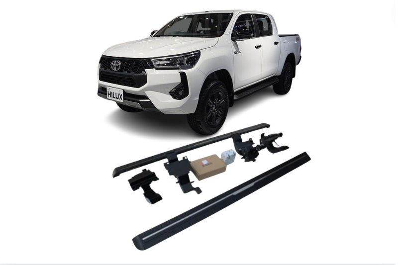 Toyota Hilux Electric Running Boards and Power Steps 2019+ Electric Running Boards Decoin Fabric 2019