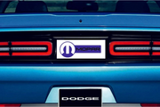 Dodge Challenger trunk rear emblem between tail lights with Mopar logo (type 13) Dodge emblems decoinfabric