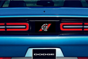 Dodge Challenger trunk rear emblem between tail lights with Hellcat + Dodge logo Dodge emblems decoinfabric