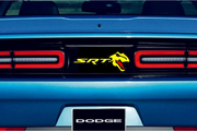 Dodge Challenger trunk rear emblem between tail lights with SRT + Tirex logo (type 2) Dodge emblems decoinfabric