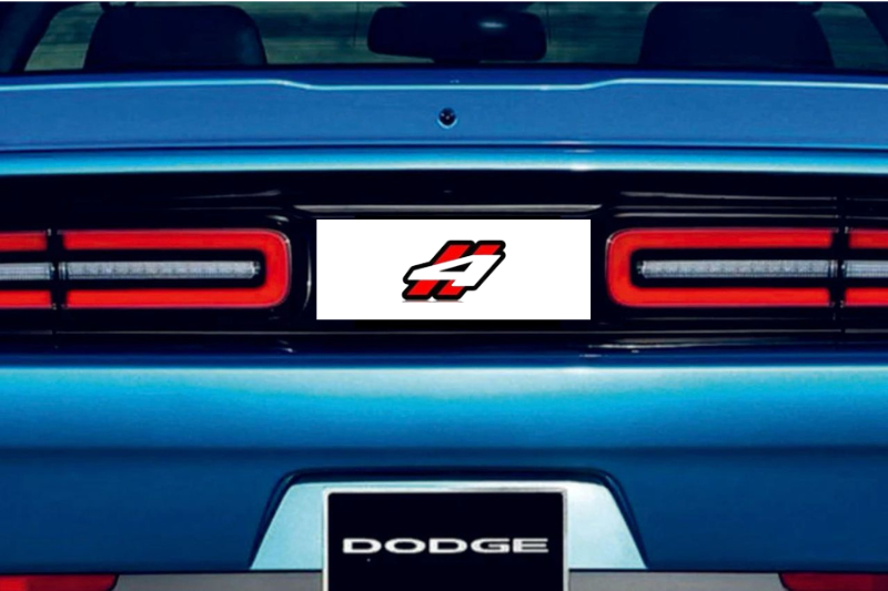 Dodge Challenger trunk rear emblem between tail lights with 4WD logo Dodge emblems decoinfabric